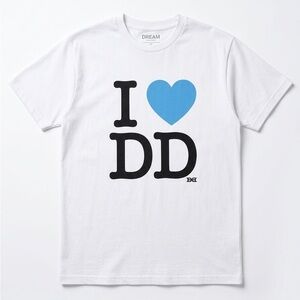 Dream White I Heart DD Graphic Tee- Youth XL